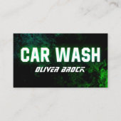 Carte De Visite Lavage de voiture et détails auto Green Neon (Devant)