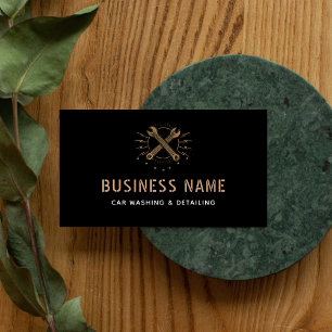 Carte De Visite Lavage de voiture et détails Outils de service méc