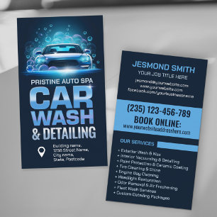 Carte De Visite Lavage de voiture et professionnel de detailing él