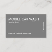 Carte De Visite Lavage de voiture mobile (Dos)