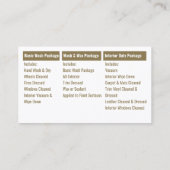 Carte De Visite Lavage de voiture mobile Détail de la pression de  (Dos)