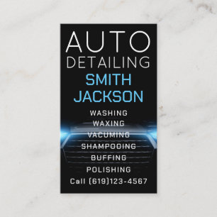 Carte De Visite Lavage de voiture mobile Détail de la pression Lav