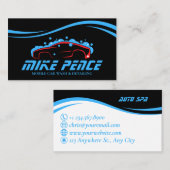 Carte De Visite Lavage de voiture mobile Détail de la pression Lav (Devant / Derrière)