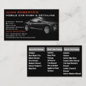 Carte De Visite Lavage de voiture mobile Détail de la pression Lav (Devant / Derrière)