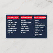 Carte De Visite Lavage de voiture mobile Détail de pression Laver  (Dos)