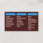 Carte De Visite Lavage de voiture mobile Détail Lavage de pression (Dos)