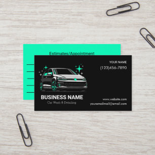 Carte De Visite Lavage de voiture mobile et rendez-vous personnali