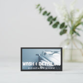 Carte De Visite Lavage de voiture moderne et auto Détail Code QR (Debout devant)