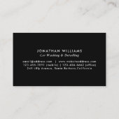 Carte De Visite Lavage de voiture moderne et détails de l'auto (Dos)