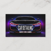 Carte De Visite Lavage de voiture moderne et détails de l'auto (Devant)