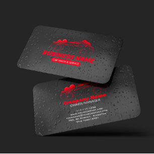 Carte De Visite Lavage de voiture & service de détails Auto Goutte