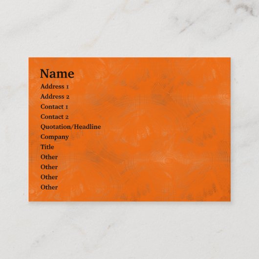 Carte De Visite Lavage orange - customisé (Devant)