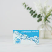 Carte De Visite Lavage Plus Propre | Bulles de Savon (Debout devant)