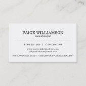 Carte De Visite Lavage rose et orange moderne d'aquarelle (Dos)