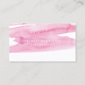 Carte De Visite Lavage rose moderne d'aquarelle (Devant)