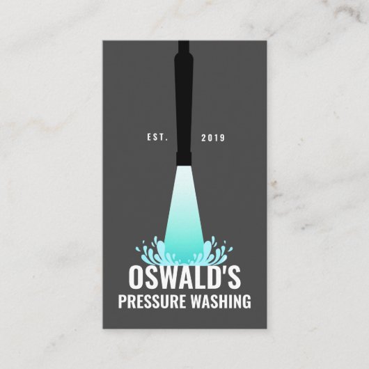 Carte De Visite Lavage sous pression, pistolet à lessive (Devant)