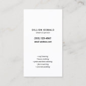 Carte De Visite Lavage sous pression, pistolet à lessive Gold Powe (Dos)