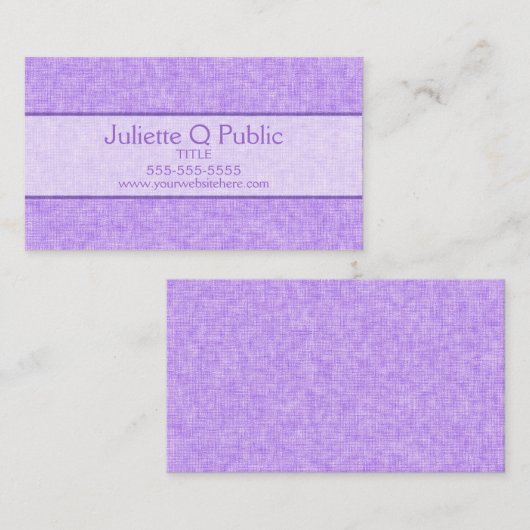 Carte De Visite Lavande (Devant / Derrière)