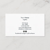 Carte De Visite Lavande Abstraite de signature moderne or (Dos)