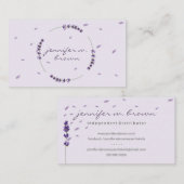Carte De Visite Lavande Aromathérapeutique spa (Devant / Derrière)