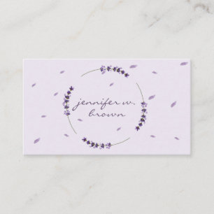 Carte De Visite Lavande Aromathérapeutique spa