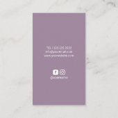 Carte De Visite Lavande curative de spa de mains de thérapie de (Dos)