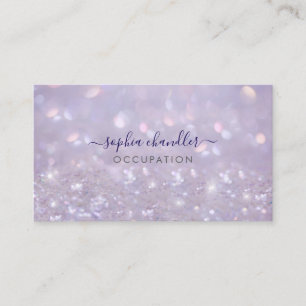Carte De Visite Lavande de Parties scintillant Glam Classy, nom du