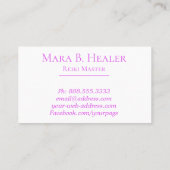 Carte De Visite Lavande de pêche d'univers de *~* et nébuleuse (Dos)