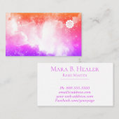 Carte De Visite Lavande de pêche d'univers de *~* et nébuleuse (Devant / Derrière)