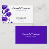 Carte De Visite Lavande douce Thérapiste de massage inspiré sur le (Devant / Derrière)