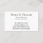 Carte De Visite Lavande d'univers de pêche de *~* et nébuleuse (Dos)