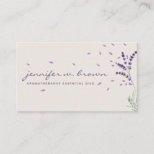 Carte De Visite Lavande florale Essential Oils Ivoire