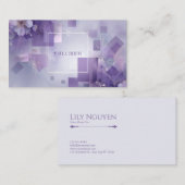 Carte De Visite Lavande florale géométrique moderne (Devant / Derrière)