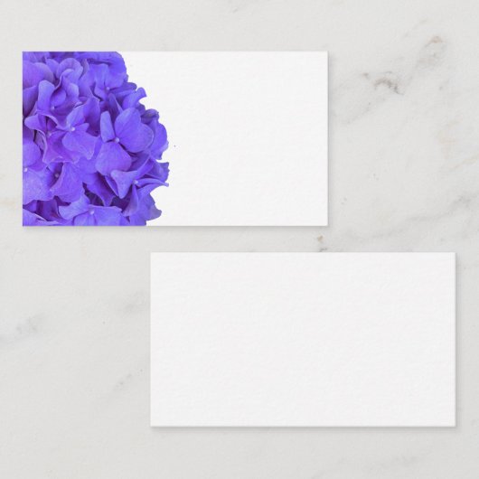 Carte De Visite Lavande lilas violet Hydrangeas violet Fleurs (Devant / Derrière)