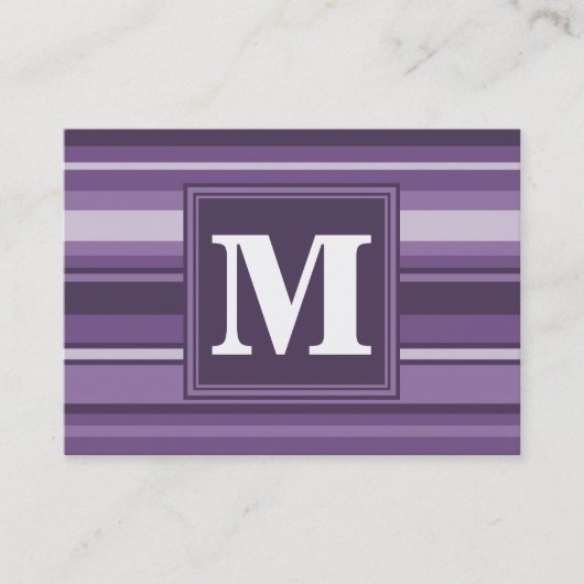 Carte De Visite Lavande monogramme (Devant)
