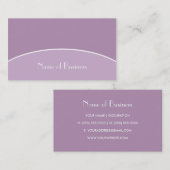 Carte De Visite Lavande professionnelle moderne chic violet et nom (Devant / Derrière)