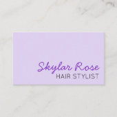 Carte De Visite Lavande Purple Girl mignonne (Devant)