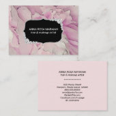 Carte De Visite *~* Lavande rose Beauté Artiste Diamants Floral (Devant / Derrière)