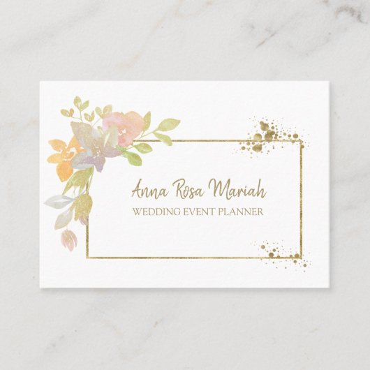 Carte De Visite *~* Lavande rose Élégante Parties scintillant doré (Devant)