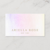Carte De Visite Lavande rose Gradient Marbre Elégant Beauté (Devant)