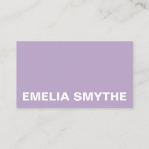 Carte De Visite Lavande scandinave Violet Minimaliste Simple
