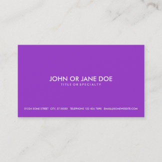 Carte De Visite lavande simple