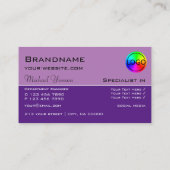 Carte De Visite Lavande violet classique avec logo professionnel (Dos)