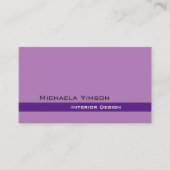 Carte De Visite Lavande violet classique avec professionnel photo (Devant)