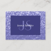 Carte De Visite Lavande violet scintille parties scintillant bling (Devant)