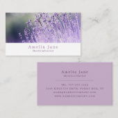 Carte De Visite Lavande violette, jardinier, Horticulteur (Devant / Derrière)