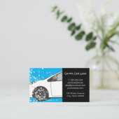 Carte De Visite Lave-auto | Automobile | Bulles (Debout devant)