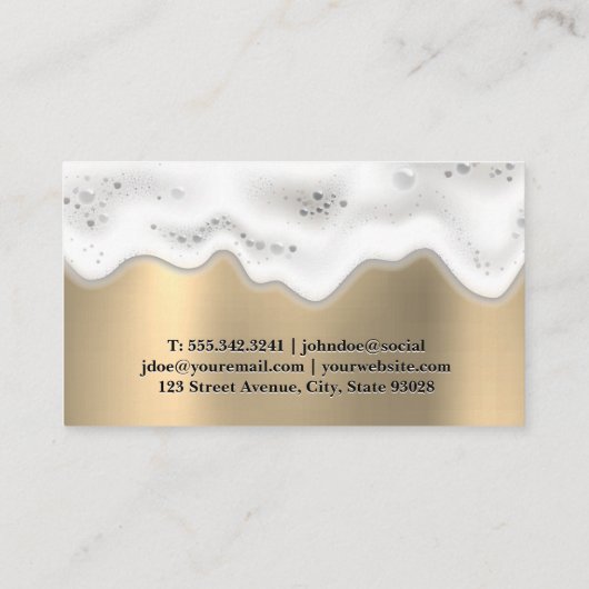 Carte De Visite Lave-auto | Bouteille Spray | Les soap-sons (Dos)