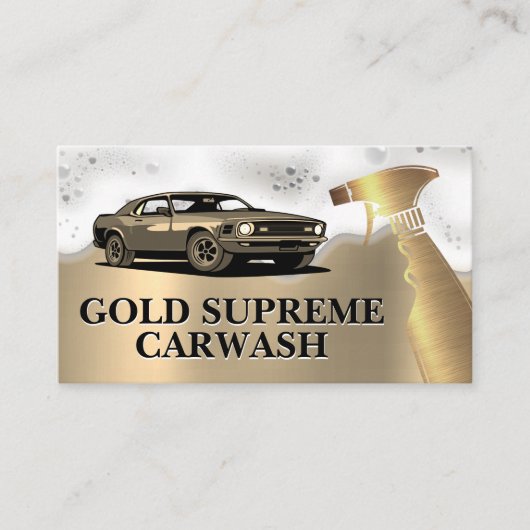 Carte De Visite Lave-auto | Bouteille Spray | Les soap-sons (Devant)