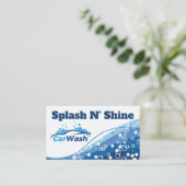 Carte De Visite Lave-auto | Bulles de savon | AutoCare (Debout devant)